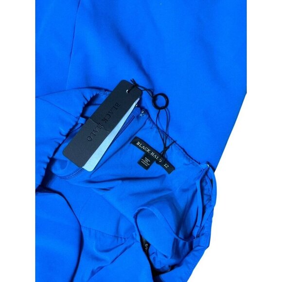 Black Halo Sz 12 Dress Esthero V-neck Cobalt Blue Cocktail Classic Party Wedding - Picture 5 of 7